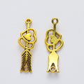 Zinc Alloy Bow And Arrow Charm Pendant for DIY Necklace Bracelet Jewelry Making view 3
