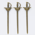 Zinc Alloy Knife Charm Pendant for DIY Necklace Bracelet Jewelry Making view 2