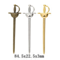 Zinc Alloy Knife Charm Pendant for DIY Necklace Bracelet Jewelry Making view 1