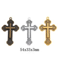 Zinc Alloy Cross Charm Pendant No.281214 for DIY Necklace Bracelet Jewelry Making view 1