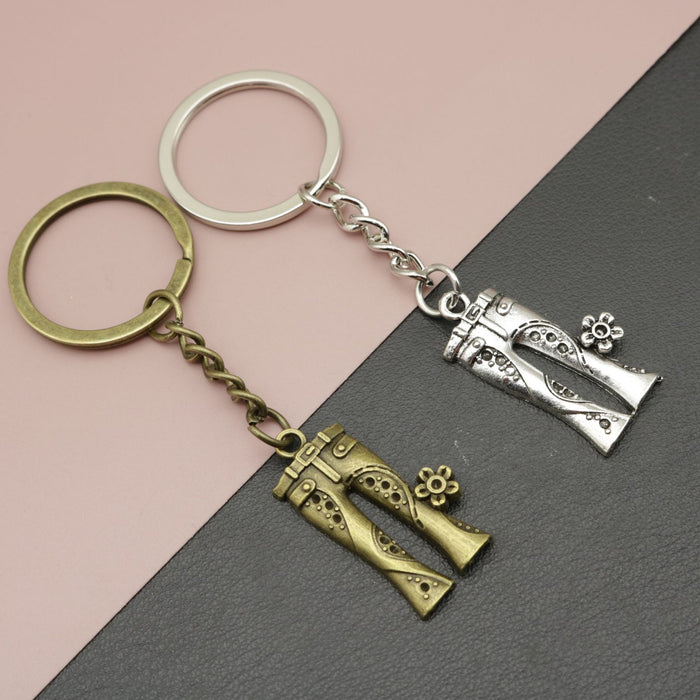 Metal Simple Flower Keychain For Jeans Bag Charm Gift