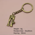 Metal Simple Flower Keychain For Jeans Bag Charm Gift view 2