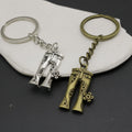 Metal Simple Flower Keychain For Jeans Bag Charm Gift view 3