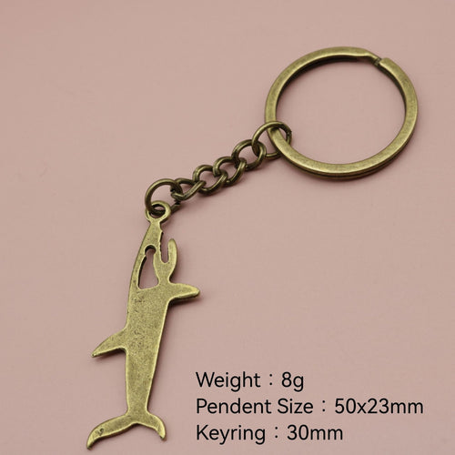 Zinc Alloy Simple Shark Keychain For Bag Charm Gift