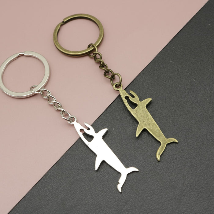 Zinc Alloy Simple Shark Keychain For Bag Charm Gift