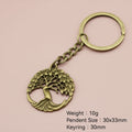 Zinc Alloy Simple Tree Keychain Bag Charm Gift view 2