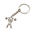 Zinc Alloy Weightlifter Keychain Sports Figure Key Ring Gift view 5