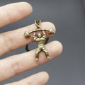 Zinc Alloy Weightlifter Keychain Sports Figure Key Ring Gift view 4