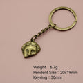 Metal Face Silhouette Keychain Minimalist Bag Charm Gift view 2