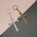 Metal Cross Keychain Gift Bag Charm view 1