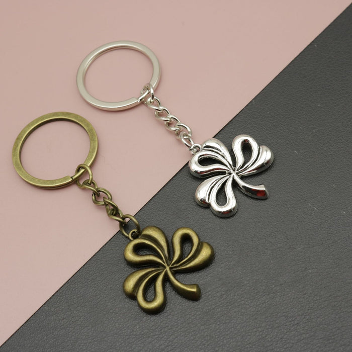 Zinc Alloy Simple Flower Keychain Bag Charm Gift