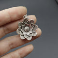 Zinc Alloy Simple Flower Keychain Bag Charm Gift – Antique Copper view 4