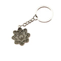 Zinc Alloy Simple Flower Keychain Bag Charm Gift – Antique Copper view 5
