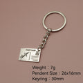Metal Minimalist Envelope Keychain For Bag Charm Gift view 2