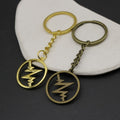 Zinc Alloy Heartbeat Heart Keychain Bag Charm Gift view 4