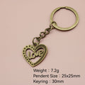 Zinc Alloy Heart Love Keychain Bag Charm Gift view 2