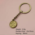 Metal Soccer Ball Keychain Bag Charm view 2