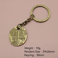 Zinc Alloy Round Disc Keychain Minimalist Key Ring Gift view 2