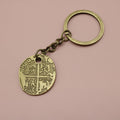 Zinc Alloy Round Disc Keychain Minimalist Key Ring Gift view 6