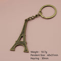 Metal Eiffel Tower Keychain For Bag Charm Gift view 2