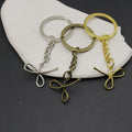 Zinc Alloy Hollow Bow Keychain For Bag Charm Gift view 3