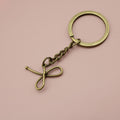 Zinc Alloy Hollow Bow Keychain For Bag Charm Gift view 6