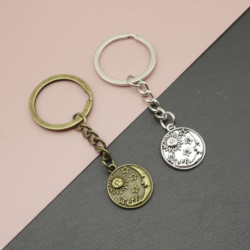 Zinc Alloy Sun Star Moon Keychain Celestial Bag Charm