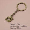 Metal Sexy Lips Keychain Bag Charm view 2