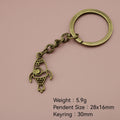 Zinc Alloy Simple Rocket Keychain Space Bag Charm Gift view 2