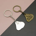 Metal Heart Nameplate Keychain Bag Charm Gift For Daily Use view 1