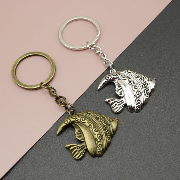 Metal Tropical Fish Keychain Bag Charm Gift Accessory
