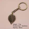 Zinc Alloy Minimal Leaf Keychain Bag Charm Fashion Accessory view 2