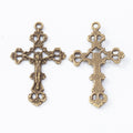 Zinc Alloy Cross Charm Pendant No.498616 for DIY Necklace Bracelet Jewelry Making view 3