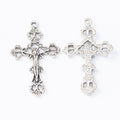 Zinc Alloy Cross Charm Pendant No.498616 for DIY Necklace Bracelet Jewelry Making view 2