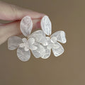 Korean Style Resin Gradient Flower Stud Earrings With Silver Needle Posts For Women view 1