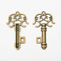 Zinc Alloy Key Charm Pendant No.666918 for DIY Necklace Bracelet Jewelry Making view 2