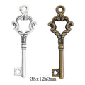 Zinc Alloy Key Charm Pendant No.331284 for DIY Necklace Bracelet Jewelry Making view 1
