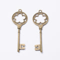Zinc Alloy Key Charm Pendant No.608873 for DIY Necklace Bracelet Jewelry Making view 2