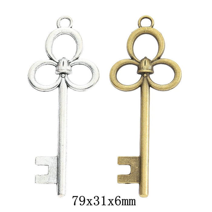 Zinc Alloy Key Charm Pendant No.837843 for DIY Necklace Bracelet Jewelry Making