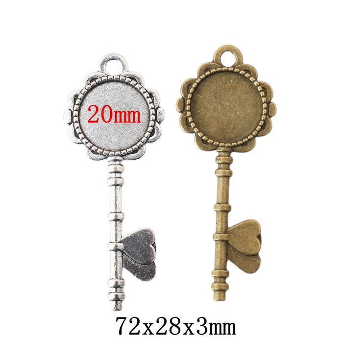 Zinc Alloy Key Charm Pendant No.249614 for DIY Necklace Bracelet Jewelry Making
