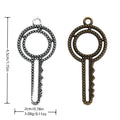 Zinc Alloy Key Charm Pendant No.575379 for DIY Necklace Bracelet Jewelry Making view 1