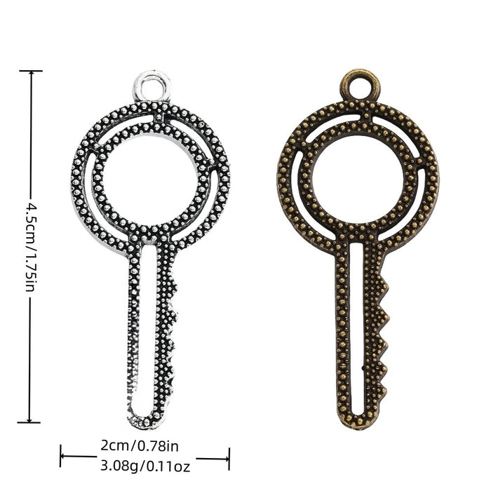 Zinc Alloy Key Charm Pendant No.575379 for DIY Necklace Bracelet Jewelry Making