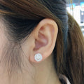 Super Sparkling Trendy Circle Stud Earrings, Unisex Student Fashion Round Ear Jewelry For Men Women view 4