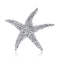 Silver Tone Starfish Crystal Metal Brooch Pin for Jackets and Lapels view 6