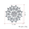 Silver Tone Flower Crystal Metal Brooch Pin 1 cm for Jackets and Lapels view 2