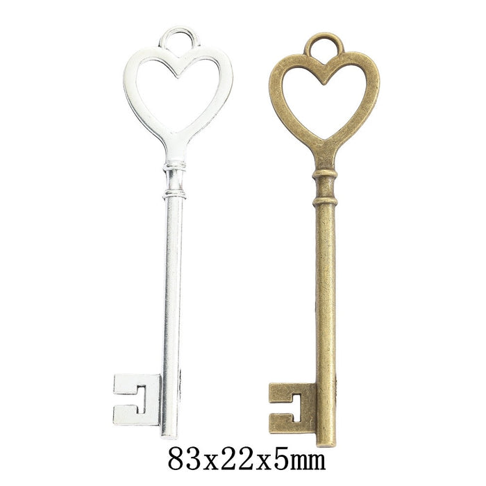 Zinc Alloy Key Charm Pendant No.840531 for DIY Necklace Bracelet Jewelry Making