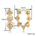 Petite Polygon Metal Stud Earrings Minimalist Hip Hop Street Style Fashion Ear Jewelry view 5