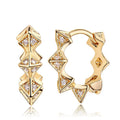 Petite Polygon Metal Stud Earrings Minimalist Hip Hop Street Style Fashion Ear Jewelry view 1
