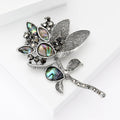 Alloy Enamel Flower Brooch Pin For Womens Dress Plant Decor view 2