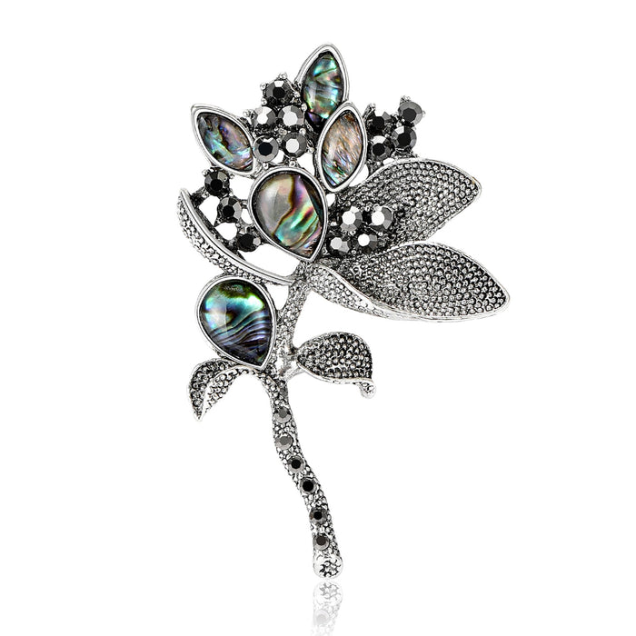 Alloy Enamel Flower Brooch Pin For Womens Dress Plant Decor